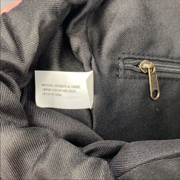 🌺 Universal Thread Faux Leather Black Backpack Bag- w/Flap Snap NEW with Tags - Picture 5 of 12